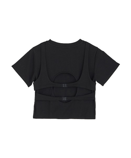 ELCHELE（エルチェレ）の「BACK HOLE TEE（Tシャツ/カットソー・レディース・ブラック/ホワイト/パープル・FREE）」の12枚目の写真