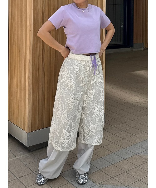 ELCHELE（エルチェレ）の「BACK HOLE TEE（Tシャツ/カットソー・レディース・ブラック/ホワイト/パープル・FREE）」の10枚目の写真