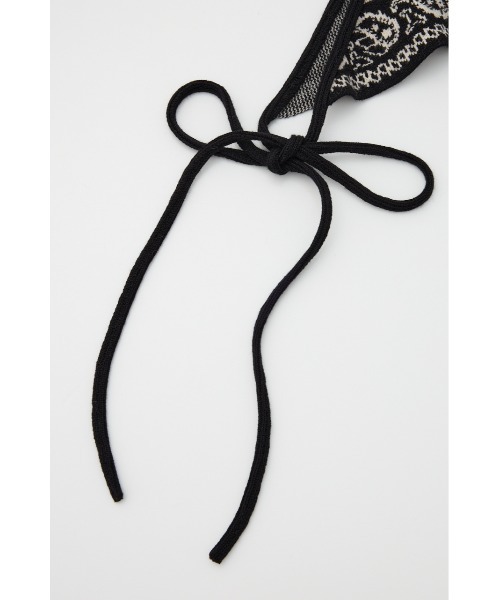 SLY(スライ)の「JQ KNIT BANDANA ジャガード ニット バンダナ 秋服(バンダナ/スカーフ・レディース・ネイビー/アイボリー/ブラック・FREE)」の11枚目の写真