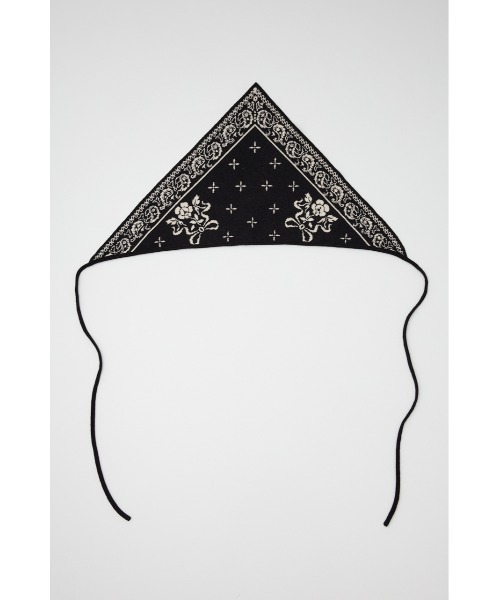 SLY(スライ)の「JQ KNIT BANDANA ジャガード ニット バンダナ 秋服(バンダナ/スカーフ・レディース・ネイビー/アイボリー/ブラック・FREE)」の13枚目の写真