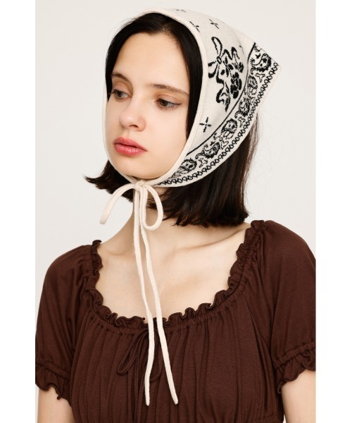 JQ KNIT BANDANA ジャガード ニット バンダナ 秋服（バンダナ