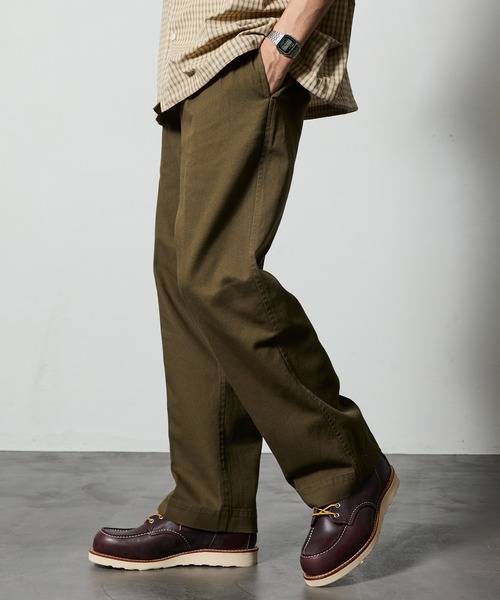 ワイドシルエット ツータック チノパンツ（チノパンツ）｜FREAK'S