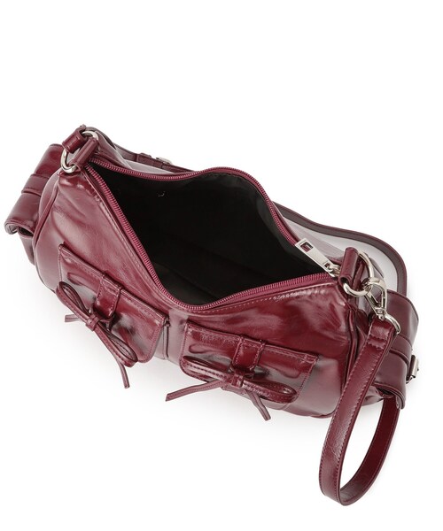 ESPERANZA(エスペランサ)の「ポケットリボン2WAYバッグ(ショルダーバッグ・レディース・シルバー/ブラック/レッド系1・FREE)」の10枚目の写真