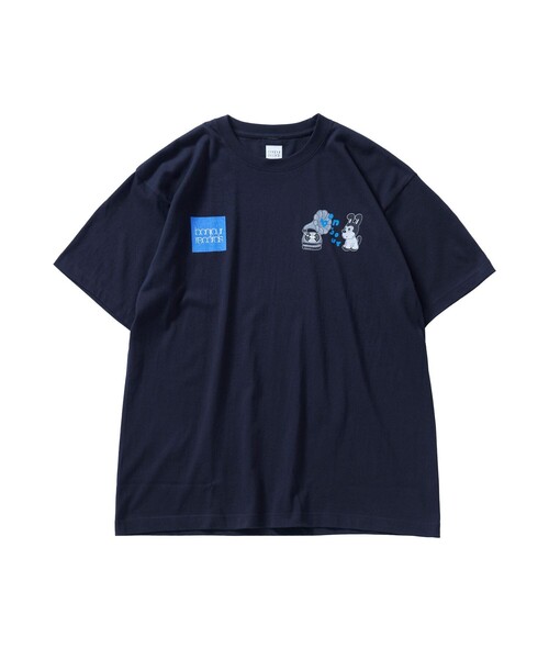 bonjour records(ボンジュールレコーズ)の「【chocomoo×bonjour records DOG君】 Tee(Tシャツ/カットソー・レディース・ホワイト/ブラック・M/L/XL)」の3枚目の写真