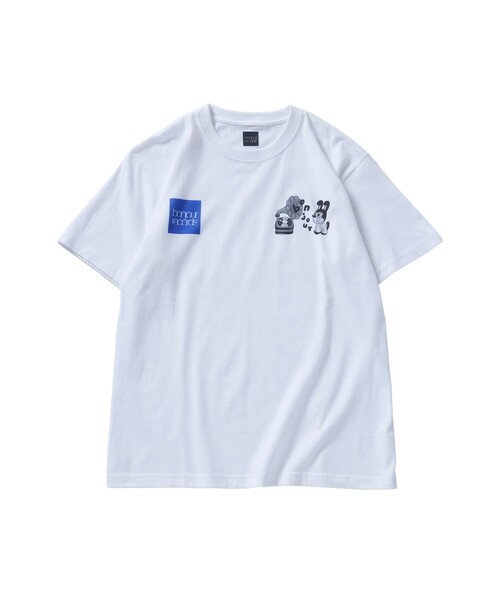 bonjour records(ボンジュールレコーズ)の「【chocomoo×bonjour records DOG君】 Tee(Tシャツ/カットソー・レディース・ホワイト/ブラック・M/L/XL)」の4枚目の写真