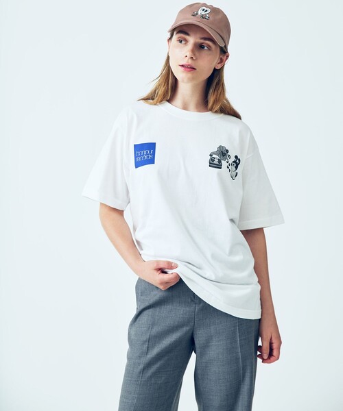 bonjour records(ボンジュールレコーズ)の「【chocomoo×bonjour records DOG君】 Tee(Tシャツ/カットソー・レディース・ホワイト/ブラック・M/L/XL)」の9枚目の写真