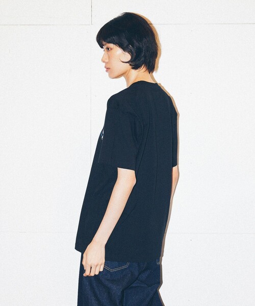 bonjour records(ボンジュールレコーズ)の「【chocomoo×bonjour records DOG君】 Tee(Tシャツ/カットソー・レディース・ホワイト/ブラック・M/L/XL)」の13枚目の写真