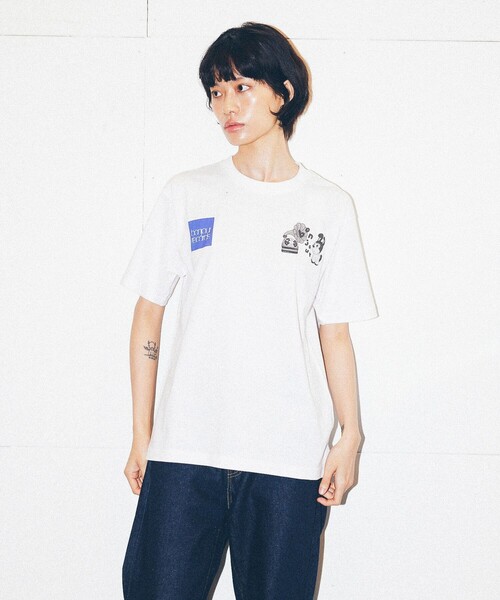 bonjour records(ボンジュールレコーズ)の「【chocomoo×bonjour records DOG君】 Tee(Tシャツ/カットソー・レディース・ホワイト/ブラック・M/L/XL)」の15枚目の写真