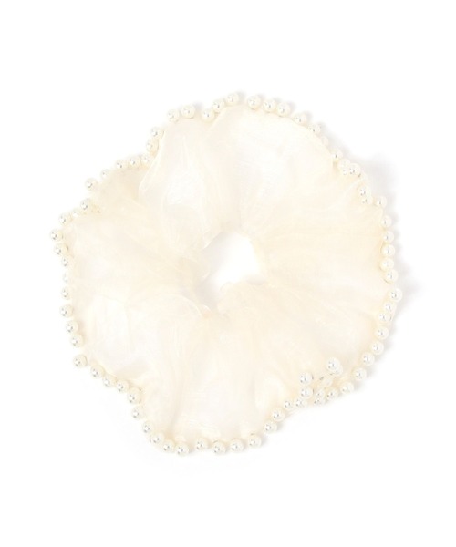 GLOBAL WORK(グローバルワーク)の「ジャラジャラパールシュシュ/577278(シュシュ・レディース・ブラック/ホワイト・FREE)」の1枚目の写真