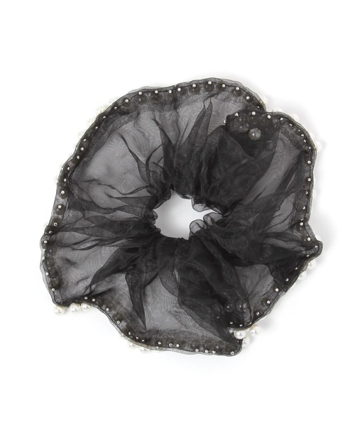 GLOBAL WORK(グローバルワーク)の「ジャラジャラパールシュシュ/577278(シュシュ・レディース・ブラック/ホワイト・FREE)」の3枚目の写真