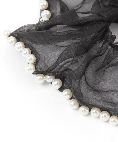 GLOBAL WORK(グローバルワーク)の「ジャラジャラパールシュシュ/577278(シュシュ・レディース・ブラック/ホワイト・FREE)」の5枚目の写真