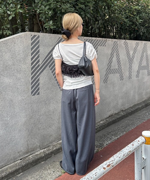 anuke フリンジニットビスチェ　グレー anukeアンヌーク フリンジニットビスチェ グレーFringe Knit