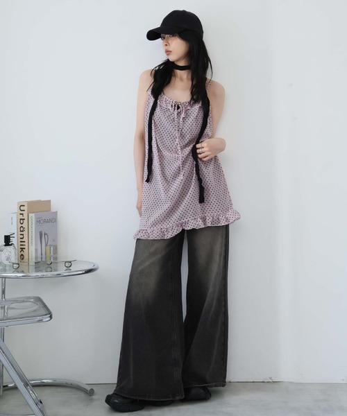 Ulysses（ユリシス）の「シアードットキャミワンピース（ワンピース・レディース・ダークグレー/ピンク/ブラウン・F）」の8枚目の写真