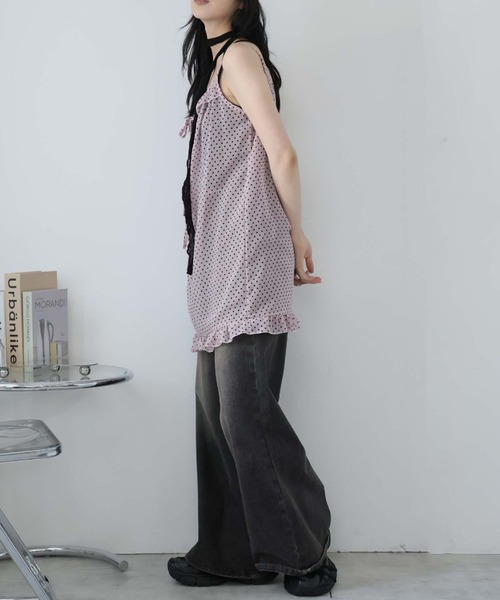 Ulysses（ユリシス）の「シアードットキャミワンピース（ワンピース・レディース・ダークグレー/ピンク/ブラウン・F）」の14枚目の写真