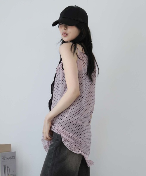 Ulysses（ユリシス）の「シアードットキャミワンピース（ワンピース・レディース・ダークグレー/ピンク/ブラウン・F）」の16枚目の写真