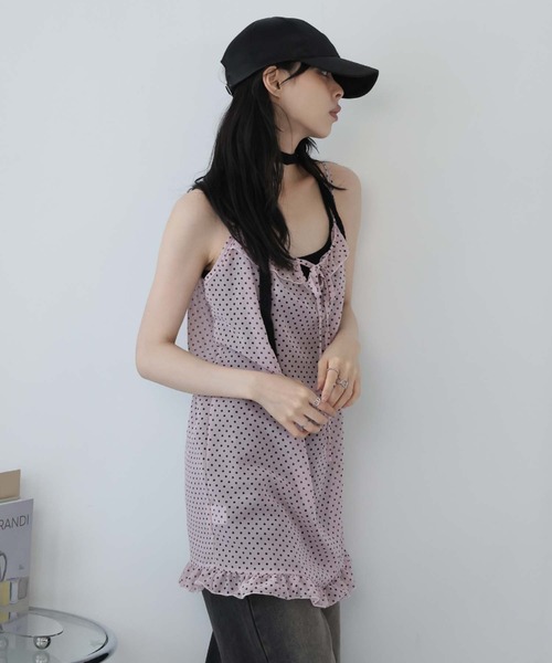 Ulysses（ユリシス）の「シアードットキャミワンピース（ワンピース・レディース・ダークグレー/ピンク/ブラウン・F）」の18枚目の写真