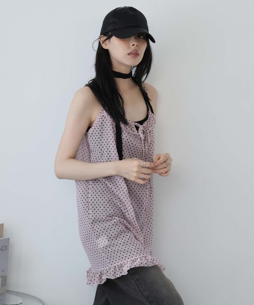 Ulysses（ユリシス）の「シアードットキャミワンピース（ワンピース・レディース・ダークグレー/ピンク/ブラウン・F）」の19枚目の写真