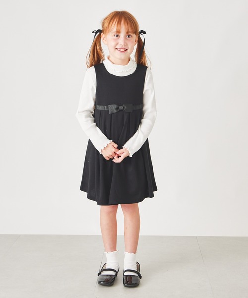 ever closet（エバークローゼット）の「フォーマル ノースリーブワンピース（ワンピース・キッズ・ブラック/ライトグレー/ベージュ/ネイビー・90cm/100cm/110cm/120cm/130cm）」の5枚目の写真