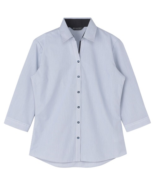 形態安定ノーアイロン スキッパー 7分袖ビジネスワイシャツ（ビジネス