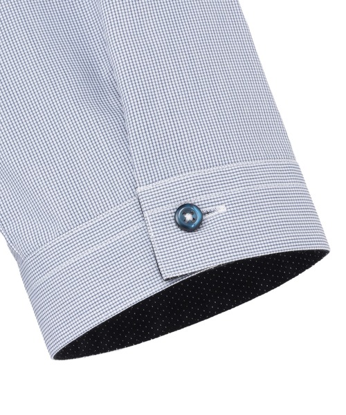 TOKYO SHIRTS(トウキョウシャツ)の「【透け防止】 形態安定ノーアイロン スキッパー 7分袖ビジネスワイシャツ(ビジネスシャツ・レディース・ブルー・S/M/L/LL/XL)」の4枚目の写真