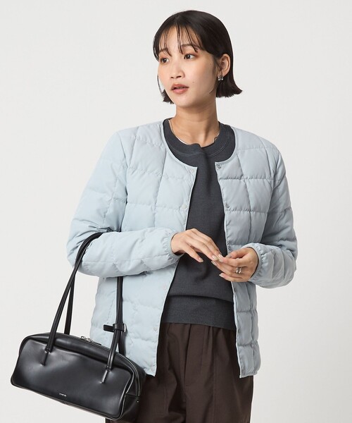 TAION(タイオン)の「【別注】<TAION>ボタン ショート ダウン(ダウンジャケット/コート・レディース・モカ/ライトブルー/ブラック・FREE)」の3枚目の写真