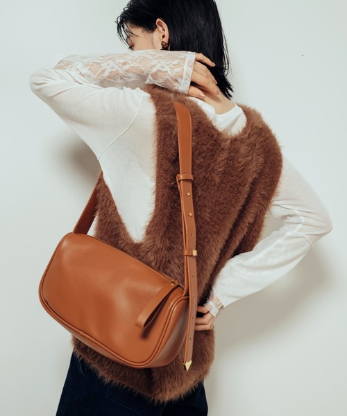 Shelly island（シェリーアイランド）の「ワンハンドルショルダーバッグ（ショルダーバッグ・レディース・ブラック/ホワイト/ブラウン・FREE）」の3枚目の写真