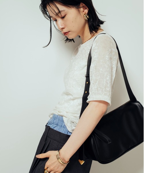 Shelly island（シェリーアイランド）の「ワンハンドルショルダーバッグ（ショルダーバッグ・レディース・ブラック/ホワイト/ブラウン・FREE）」の4枚目の写真