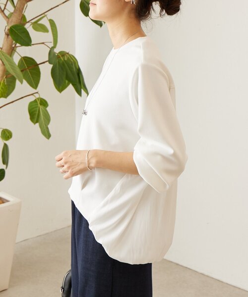 BEARDSLEY（ビアズリー）の「割繊コンビプルオーバー（Tシャツ/カットソー・レディース・ブラック/グレー/ホワイト・FREE）」の10枚目の写真