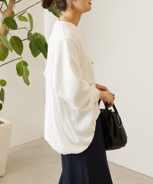 BEARDSLEY（ビアズリー）の「割繊コンビプルオーバー（Tシャツ/カットソー・レディース・ブラック/グレー/ホワイト・FREE）」の8枚目の写真