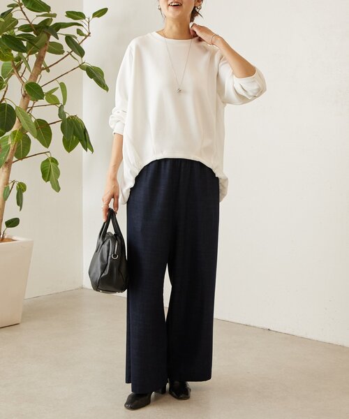 BEARDSLEY（ビアズリー）の「割繊コンビプルオーバー（Tシャツ/カットソー・レディース・ブラック/グレー/ホワイト・FREE）」の7枚目の写真