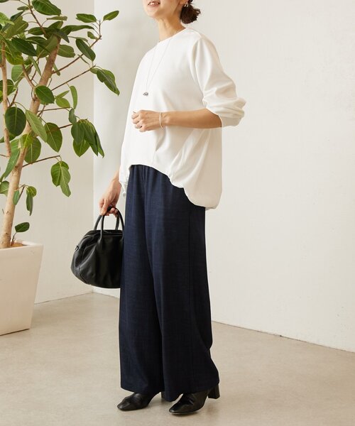 BEARDSLEY（ビアズリー）の「割繊コンビプルオーバー（Tシャツ/カットソー・レディース・ブラック/グレー/ホワイト・FREE）」の14枚目の写真