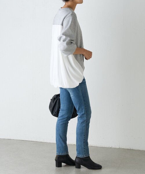 BEARDSLEY（ビアズリー）の「割繊コンビプルオーバー（Tシャツ/カットソー・レディース・ブラック/グレー/ホワイト・FREE）」の22枚目の写真