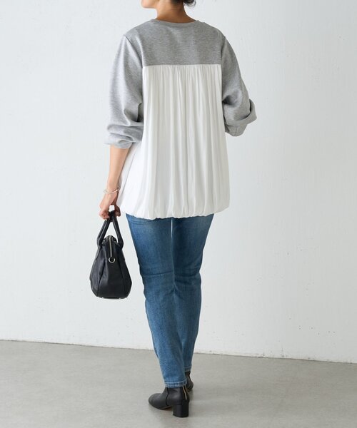 BEARDSLEY（ビアズリー）の「割繊コンビプルオーバー（Tシャツ/カットソー・レディース・ブラック/グレー/ホワイト・FREE）」の21枚目の写真