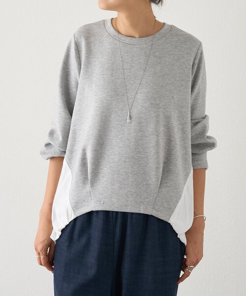 BEARDSLEY（ビアズリー）の「割繊コンビプルオーバー（Tシャツ/カットソー・レディース・ブラック/グレー/ホワイト・FREE）」の20枚目の写真