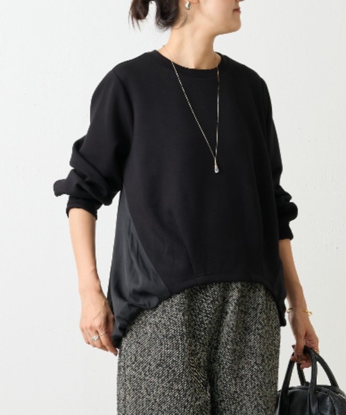 BEARDSLEY（ビアズリー）の「割繊コンビプルオーバー（Tシャツ/カットソー・レディース・ブラック/グレー/ホワイト・FREE）」の3枚目の写真