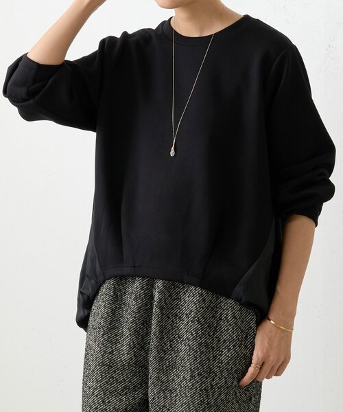 BEARDSLEY（ビアズリー）の「割繊コンビプルオーバー（Tシャツ/カットソー・レディース・ブラック/グレー/ホワイト・FREE）」の5枚目の写真