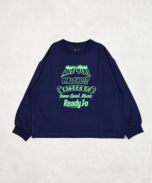 Life Support Products（ライフサポートプロダクツ）の「プリントロンティー（Tシャツ/カットソー・キッズ・ブラック/ネイビー/キナリ/レッド/ホワイト/グリーン/杢グレー/オフホワイト/ピンク/ブラウン・110/100/95/90/80/150/140/130/120）」の9枚目の写真