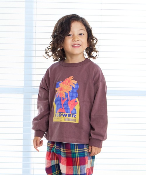 Life Support Products（ライフサポートプロダクツ）の「プリントロンティー（Tシャツ/カットソー・キッズ・ブラック/ネイビー/キナリ/レッド/ホワイト/グリーン/杢グレー/オフホワイト/ピンク/ブラウン・110/100/95/90/80/150/140/130/120）」の7枚目の写真