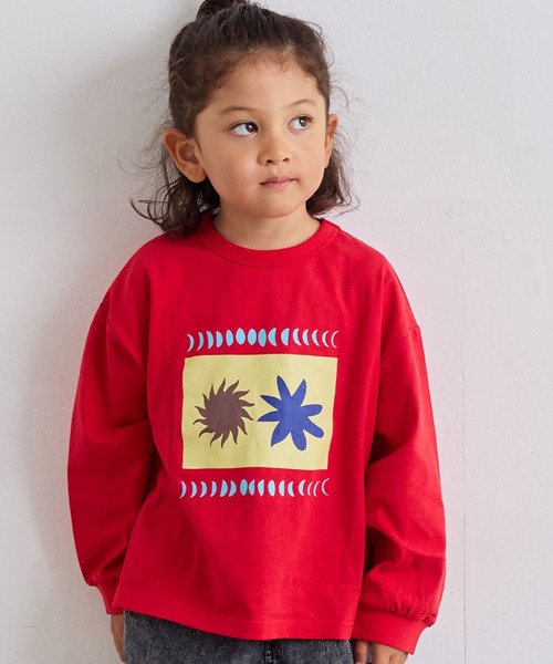 Life Support Products（ライフサポートプロダクツ）の「プリントロンティー（Tシャツ/カットソー・キッズ・ブラック/ネイビー/キナリ/レッド/ホワイト/グリーン/杢グレー/オフホワイト/ピンク/ブラウン・110/100/95/90/80/150/140/130/120）」の10枚目の写真