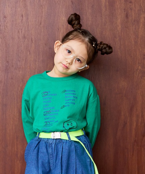 Life Support Products（ライフサポートプロダクツ）の「プリントロンティー（Tシャツ/カットソー・キッズ・ブラック/ネイビー/キナリ/レッド/ホワイト/グリーン/杢グレー/オフホワイト/ピンク/ブラウン・110/100/95/90/80/150/140/130/120）」の8枚目の写真