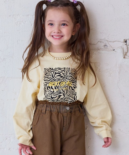 Life Support Products（ライフサポートプロダクツ）の「プリントロンティー（Tシャツ/カットソー・キッズ・ブラック/ネイビー/キナリ/レッド/ホワイト/グリーン/杢グレー/オフホワイト/ピンク/ブラウン・110/100/95/90/80/150/140/130/120）」の4枚目の写真