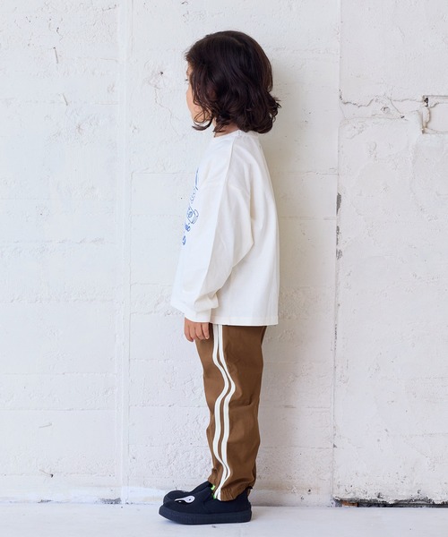 Life Support Products（ライフサポートプロダクツ）の「プリントロンティー（Tシャツ/カットソー・キッズ・ブラック/ネイビー/キナリ/レッド/ホワイト/グリーン/杢グレー/オフホワイト/ピンク/ブラウン・110/100/95/90/80/150/140/130/120）」の14枚目の写真