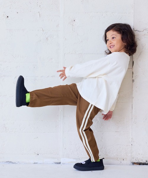 Life Support Products（ライフサポートプロダクツ）の「プリントロンティー（Tシャツ/カットソー・キッズ・ブラック/ネイビー/キナリ/レッド/ホワイト/グリーン/杢グレー/オフホワイト/ピンク/ブラウン・110/100/95/90/80/150/140/130/120）」の16枚目の写真