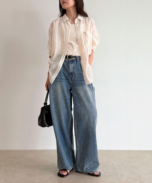 fredy emue（フレディエミュ）の「デニムペインターパンツ（デニムパンツ・レディース・ブルー・36/38）」の3枚目の写真