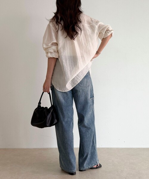 fredy emue（フレディエミュ）の「デニムペインターパンツ（デニムパンツ・レディース・ブルー・36/38）」の5枚目の写真