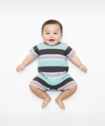 CHERMEL（チャーメル）の「Multi Kanoko Border Baby Wear（つなぎ/オールインワン）」