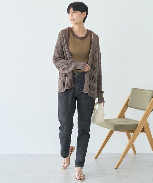 AMERICAN HOLIC（アメリカンホリック）の「アソートテレコタンクトップ（タンクトップ・レディース・アイボリー/ブラック/グレイッシュベージュ/キャメル/サーモンピンク・M/L）」の8枚目の写真