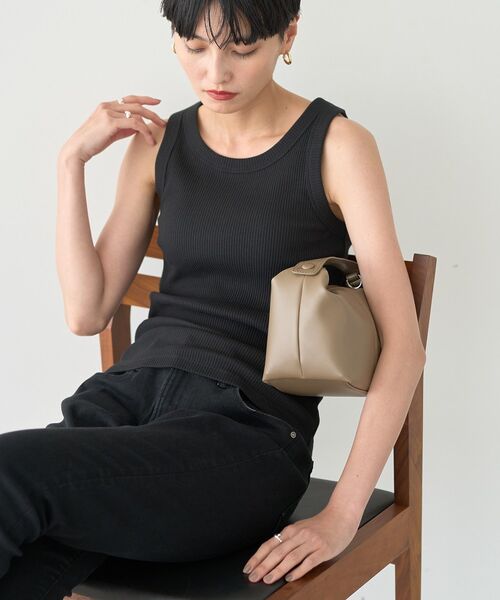 AMERICAN HOLIC（アメリカンホリック）の「アソートテレコタンクトップ（タンクトップ・レディース・アイボリー/ブラック/グレイッシュベージュ/キャメル/サーモンピンク・M/L）」の12枚目の写真