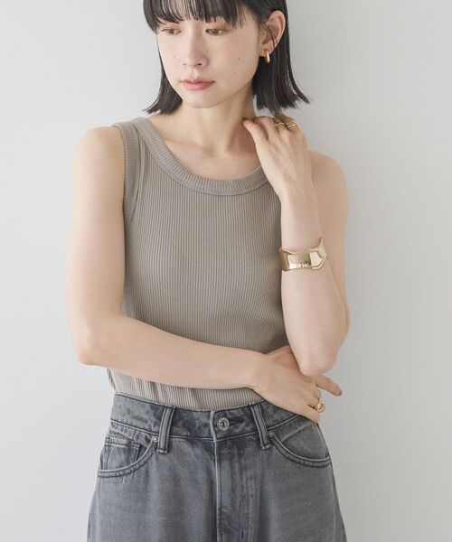 AMERICAN HOLIC（アメリカンホリック）の「アソートテレコタンクトップ（タンクトップ・レディース・アイボリー/ブラック/グレイッシュベージュ/キャメル/サーモンピンク・M/L）」の15枚目の写真