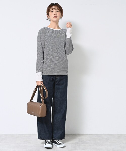 Dessin(デッサン)の「【ユニセックス・洗える】ワイドデニム(デニムパンツ・レディース・ネイビー/ブルー・01/04/03/02)」の5枚目の写真